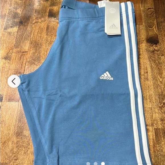 Adidas biker shorts, light blue size extra small - Picture 2 of 4